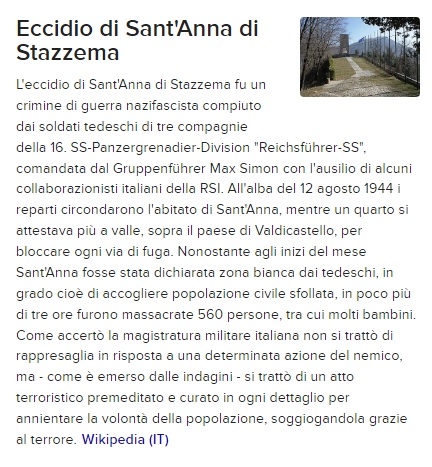 PRIMO VIAGGIO DELLA MEMORIA CON AUSER REGIONALE TOSCANA A SANT’ANNA DI STAZZEMA